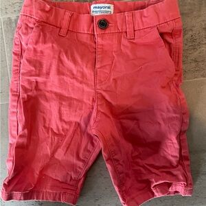 Mayoral Coral Buttoned Shorts